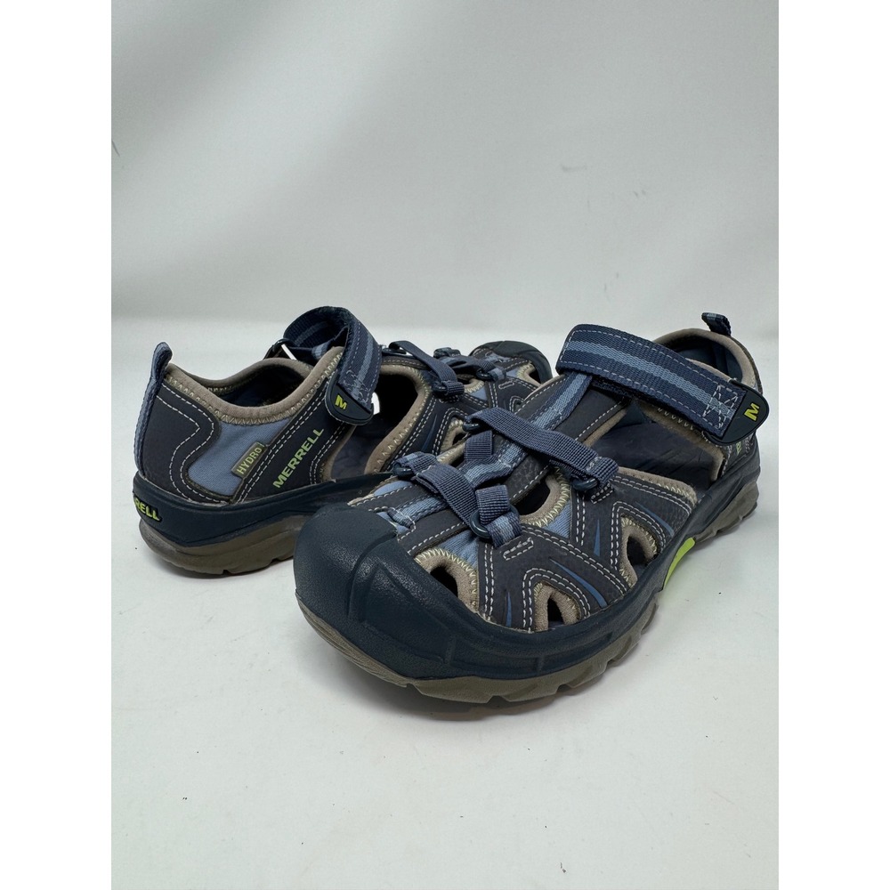 Merrell Hydro Hiker Kids Navy Blue Grey Water Sandals Shoes Size 3W Big Kid
